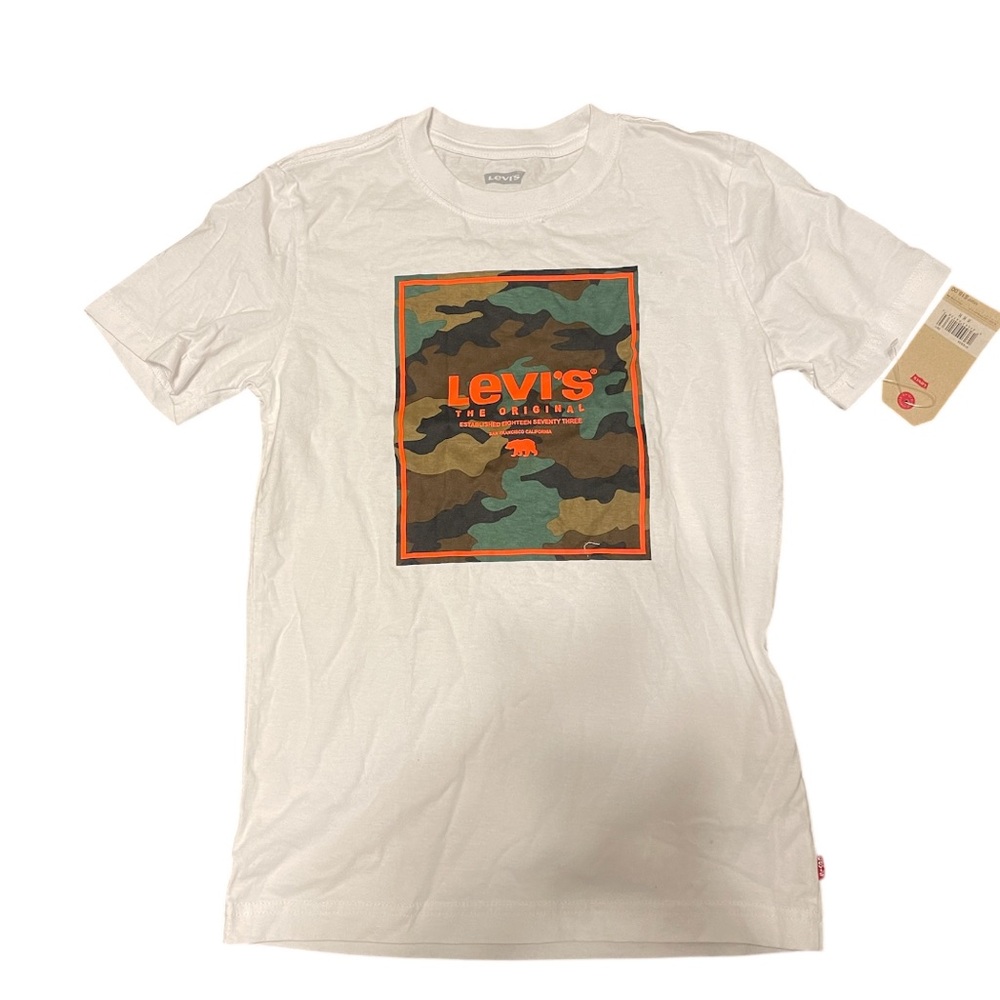 Levi’s Size Medium 10-12 Boys Camo Tshirt New With Tags